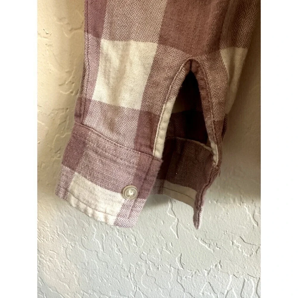 Ann Taylor Loft Women's Plaid Button Up Top Size L western‎ hippie cowboy